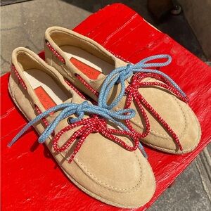NWOB VIANI MILANO × LILY SISTO SUEDE NANTUCKET BOAT SHOE LOAFER (SIZE 37)